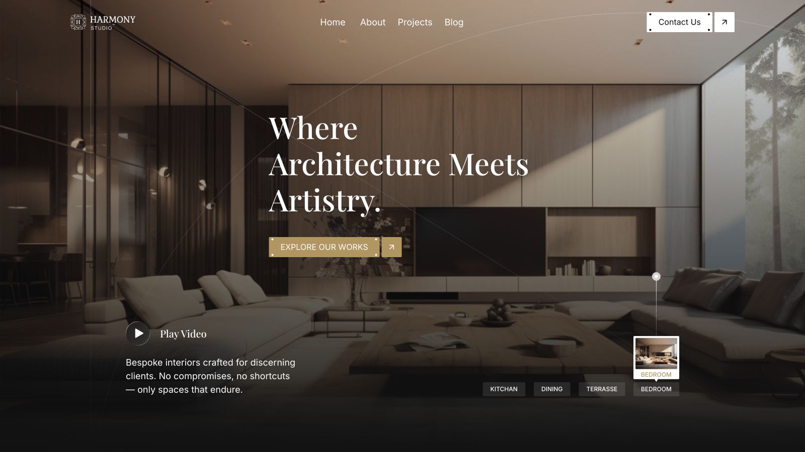 Harmony Architectures landing page preview